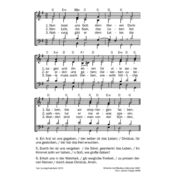 Produktbild des Artikels Nun lasst uns Gott dem Herren (Noten - Download)