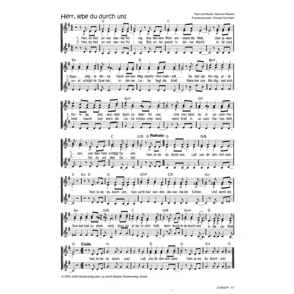 Produktbild des Artikels Herr, lebe du durch uns (Noten - Download)