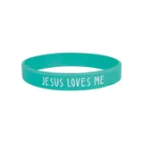 Stimmungsbild zu Armband "Jesus liebt mich" - smaragdgrün