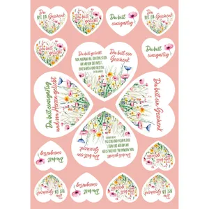 Produktbild des Artikels Aufkleber-Grußkarten: Du bist geliebt, 4 Stück (Schreibwaren)