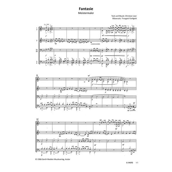 Produktbild des Artikels Meistermaler - Fantasie (Noten - Download)