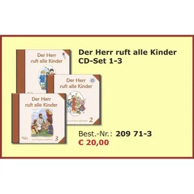 Produktbild des Artikels Der Herr ruft alle Kinder 1-3 - Paket (Audio - CD)