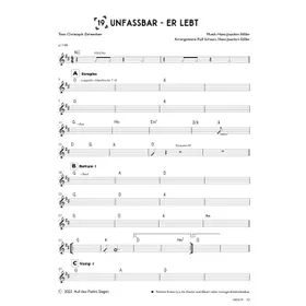 Produktbild des Artikels Unfassbar - Er lebt (Bandsheet) (Noten - Download)