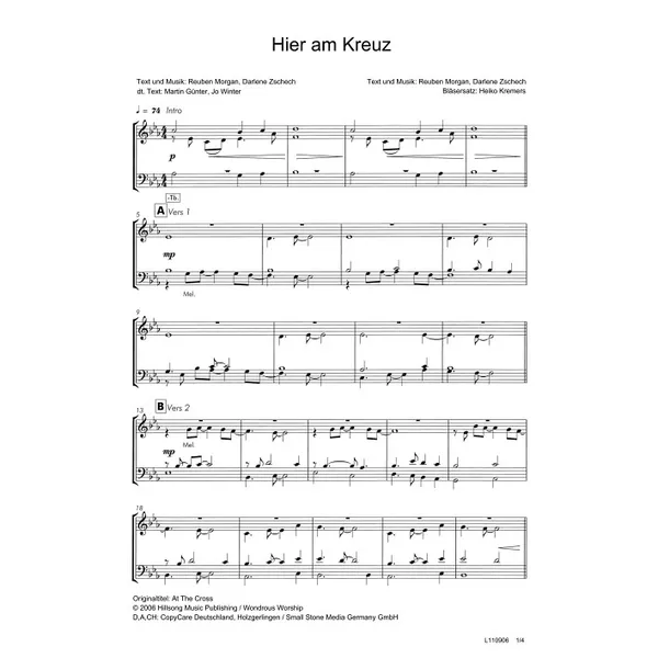 Produktbild des Artikels Hier am Kreuz (Noten - Download)