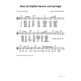 Produktbild des Artikels Dass du hüpfen kannst und springst (Noten - Download)