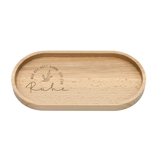 Produktbild des Artikels Holztablett "Nur bei Gott komme ich zur Ruhe" ()