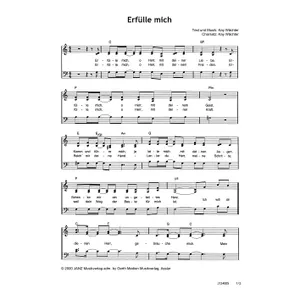 Produktbild des Artikels Erfülle mich (Noten - Download)