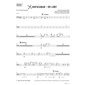 Produktbild des Artikels Unfassbar - Er lebt (3. Posaune) (Noten - Download)