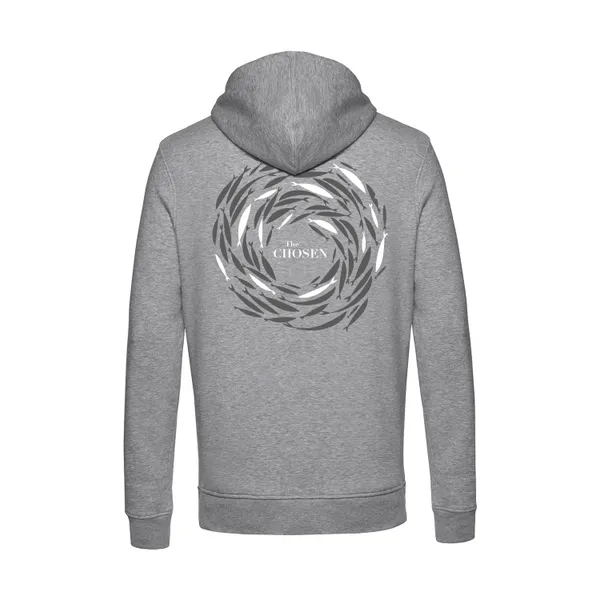 Produktbild des Artikels Hoodie "Gegen den Strom" - hellgrau (Kleidung)