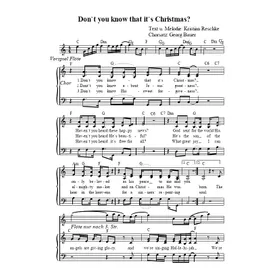 Produktbild des Artikels Don't You Know That It's Christmas (Noten - Download)
