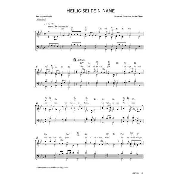 Produktbild des Artikels Heilig sei dein Name (Noten - Download)
