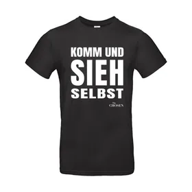 Produktbild des Artikels T-Shirt "Komm u.sieh selbst" schwarz, M ()
