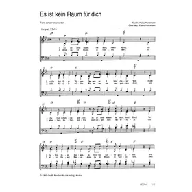 Produktbild des Artikels Es ist kein Raum für dich (Noten - Download)