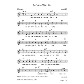 Produktbild des Artikels Auf dein Wort hin (Noten - Download)