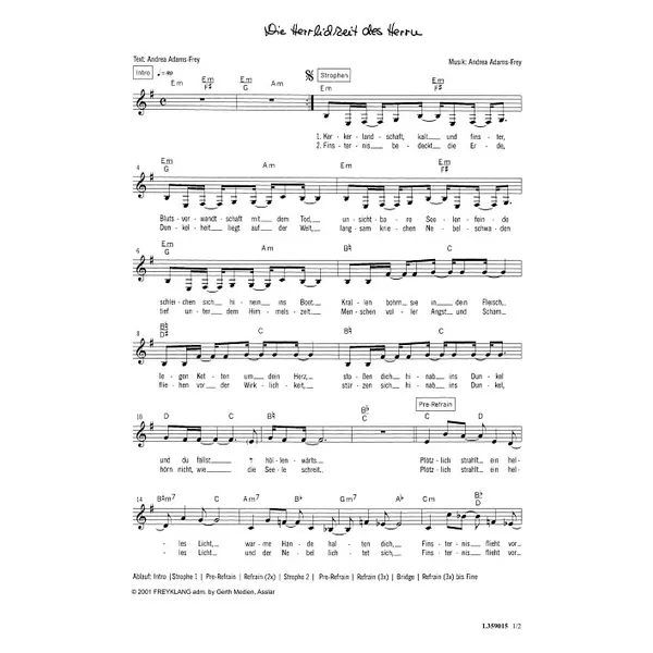 Produktbild des Artikels Die Herrlichkeit des Herrn (Noten - Download)