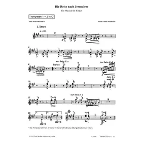 Produktbild des Artikels Die Reise nach Jerusalem (Trompete 1+2 in C) (Noten - Download)