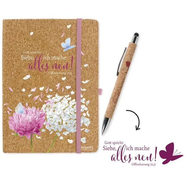 Produktbild des Artikels Jahreslosung 2026 - Set: Notizbuch Kork+Kugelschreiber (Schreibwaren - Gebunden)