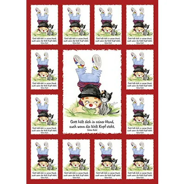 Produktbild des Artikels Aufkleber-Gruß-Karten: Gott hält dich, 4 Stück (Schreibwaren)