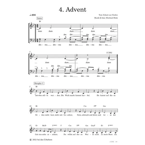 Produktbild des Artikels Vierter Advent (Noten - Download)