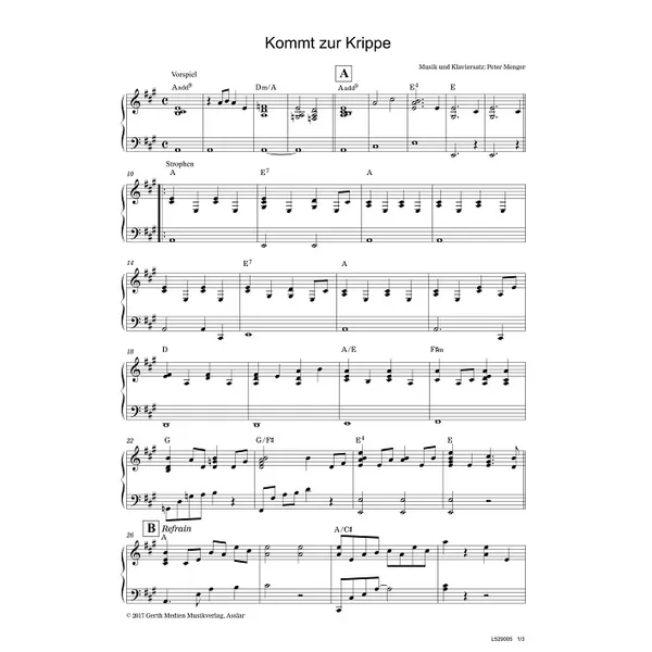 Produktbild des Artikels Kommt zur Krippe (Noten - Download)