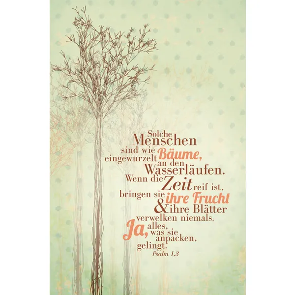 Produktbild des Artikels Leinwand WortProjekt "Solche Menschen sind wie Bäume" ()