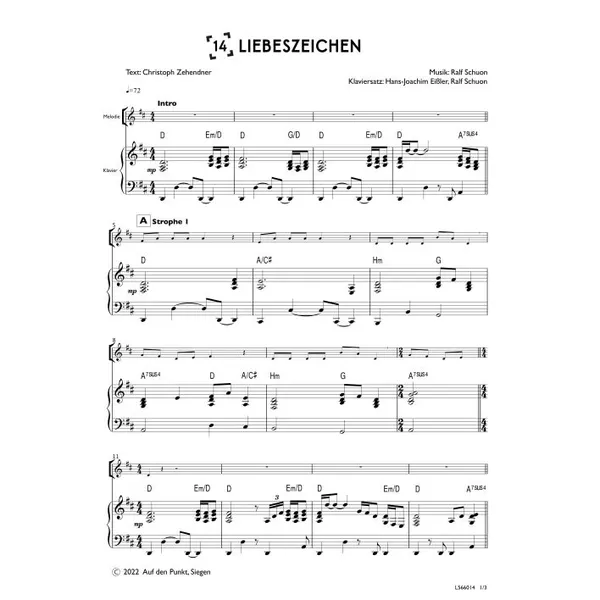 Produktbild des Artikels Liebeszeichen (Klavier) (Noten - Download)