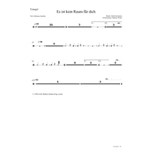 Produktbild des Artikels Es ist kein Raum für dich (Triangel) (Noten - Download)
