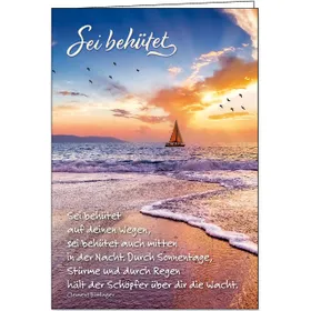 Produktbild des Artikels Faltkarte: Sei behütet - Neutral (Schreibwaren)