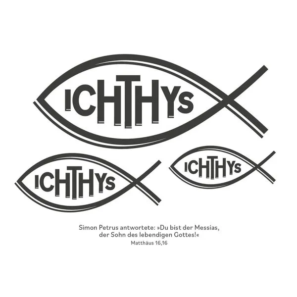 Produktbild des Artikels Autoaufkleber: Fische - Ichthys ()
