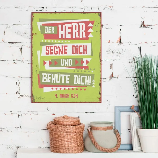 Produktbild des Artikels Metallschild groß - Der Herr segne ()