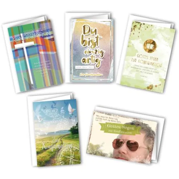 Produktbild des Artikels Faltkarten - Konfirmation 5er Set (Schreibwaren)