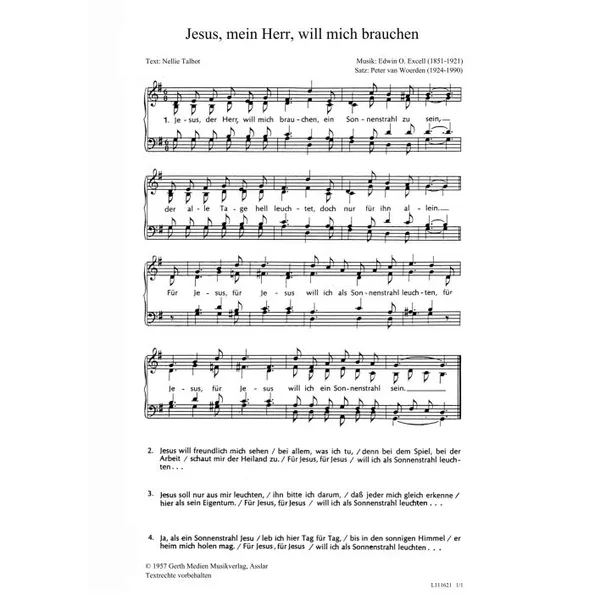 Produktbild des Artikels Jesus, mein Herr, will mich brauchen (Noten - Download)