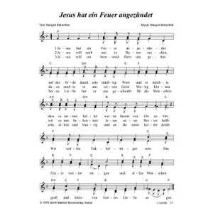 Produktbild des Artikels Jesus hat ein Feuer angezündet (Noten - Download)