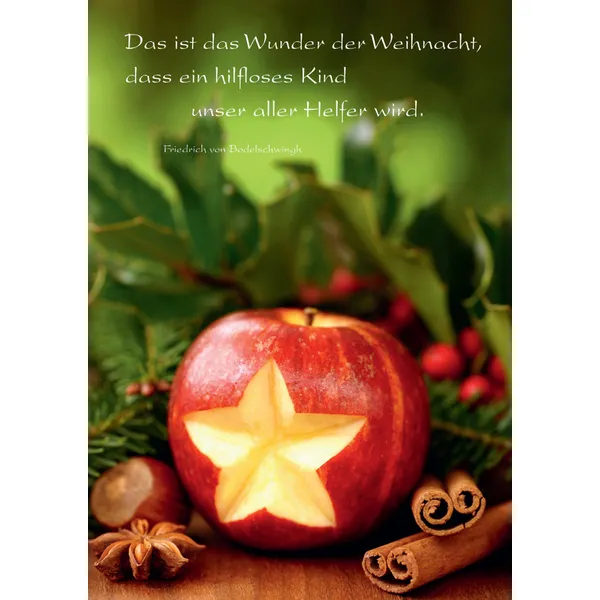 Produktbild des Artikels Faltkarte "Das ist das Wunder der Weihnacht" - 5 Stück (Schreibwaren)