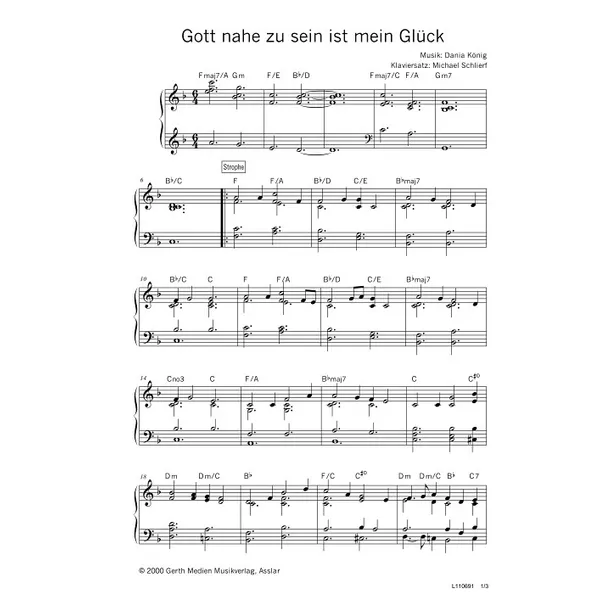 Produktbild des Artikels Gott nahe zu sein ist mein Glück (Noten - Download)