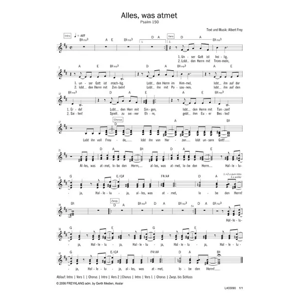 Produktbild des Artikels Alles, was atmet (Noten - Download)