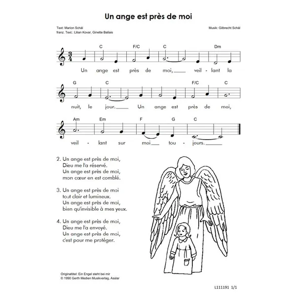 Produktbild des Artikels Un ange est près de moi (Noten - Download)