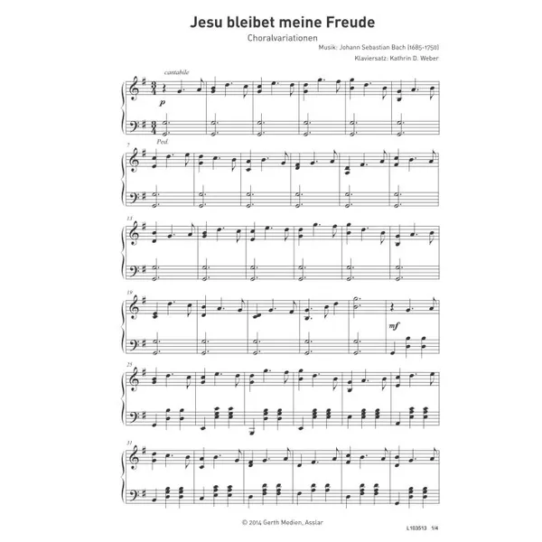 Produktbild des Artikels Jesu bleibet meine Freude (Noten - Download)