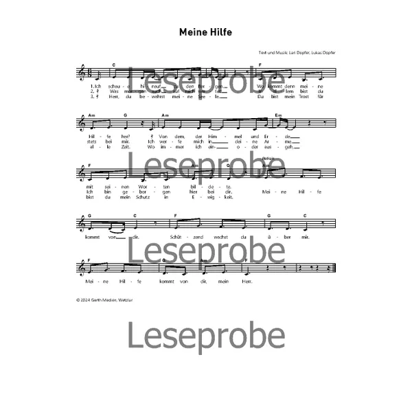 Produktbild des Artikels Meine Hilfe (Noten - Download)