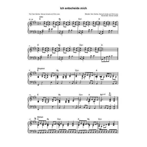 Produktbild des Artikels Ich entscheide mich (Noten - Download)