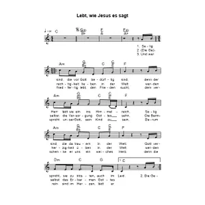 Produktbild des Artikels Lebt wie Jesus es sagt (Noten - Download)