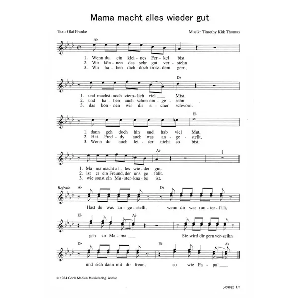 Produktbild des Artikels Mama macht alles wieder gut (Noten - Download)