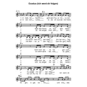 Produktbild des Artikels Exodus (Ich werd dir folgen) (Noten - Download)
