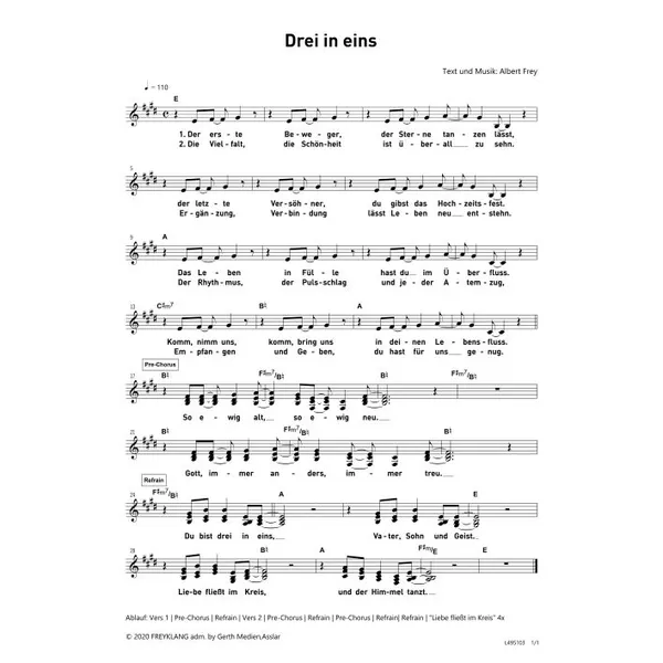 Produktbild des Artikels Drei in eins (Noten - Download)