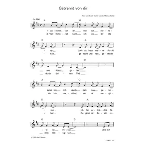 Produktbild des Artikels Getrennt von dir (Noten - Download)