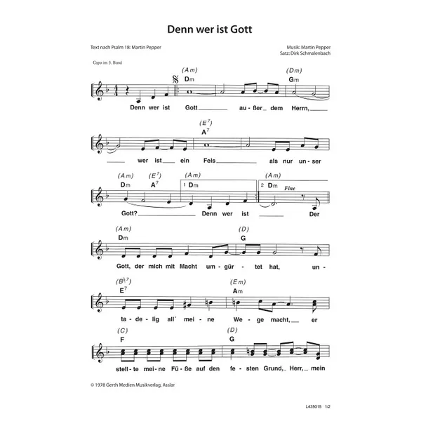 Produktbild des Artikels Denn wer ist Gott (Noten - Download)