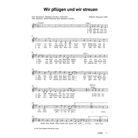 Produktbild des Artikels Wir pflügen und wir streuen (Noten - Download)