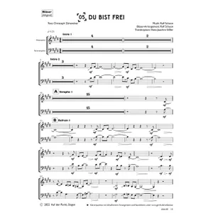 Produktbild des Artikels Du bist frei (Bläser) (Noten - Download)