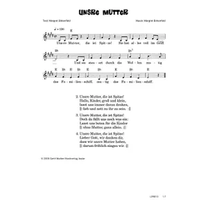 Produktbild des Artikels Unsre Mutter (Noten - Download)