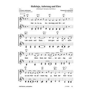 Produktbild des Artikels Halleluja, Anbetung und Ehre (Noten - Download)